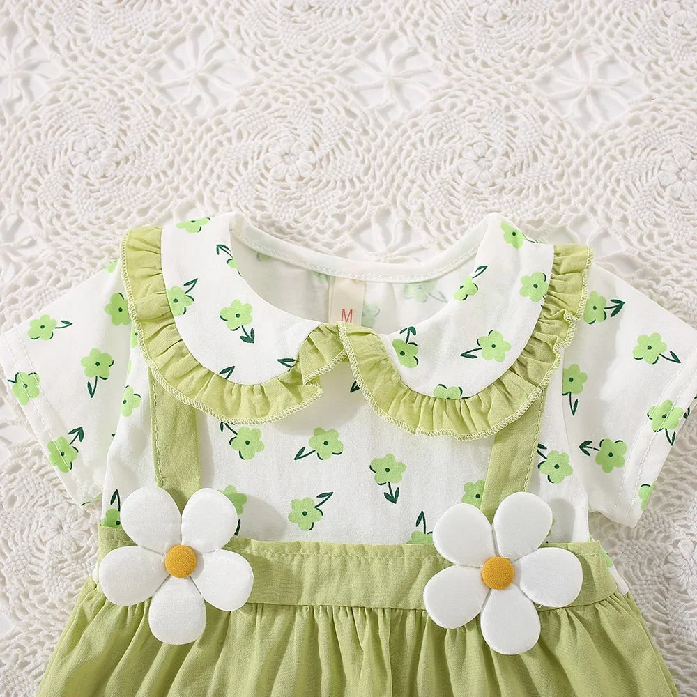 LilBloom DuoDress – Faux Layered Cotton Flower Dress