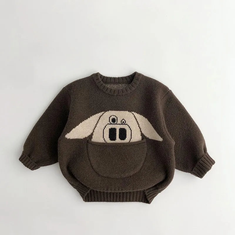 PandaPop Pullover – Cozy Cartoon Knit for Kids
