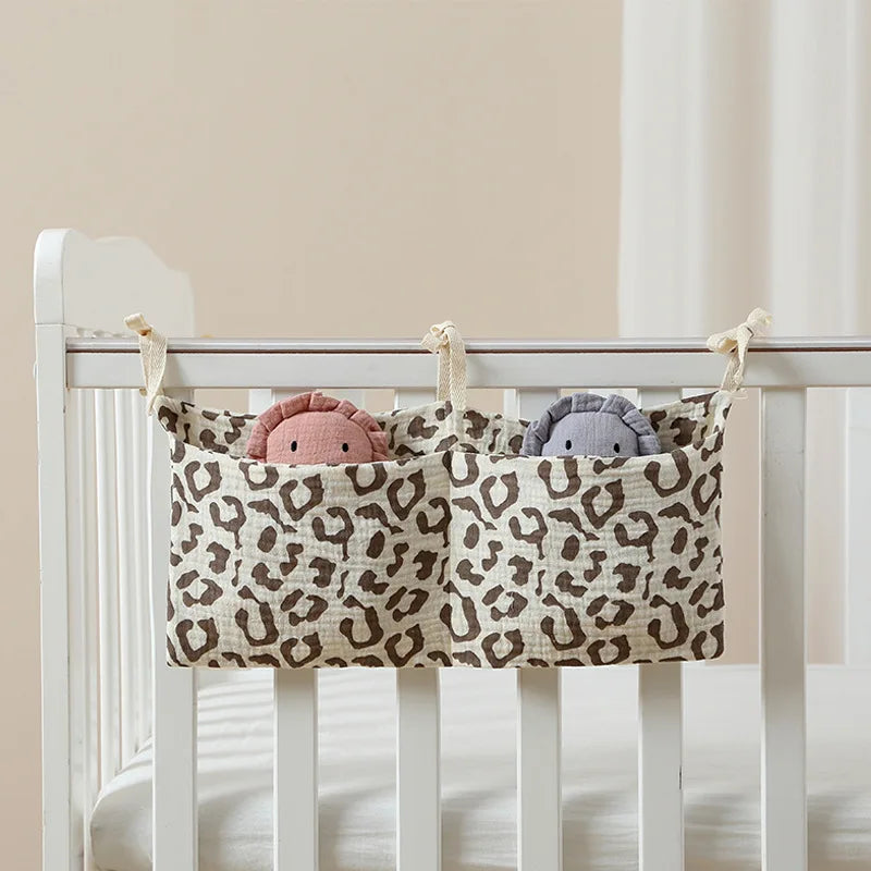Baby Bedside Storage Bag Baby Crib Organizer Hanging Bag for Baby Multi-Purpose Newborn Bed Hanging Diaper Toy