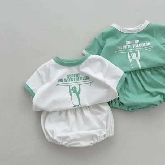PennyPeng – Penguin Tee & Shorts Set