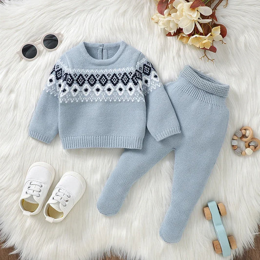 StripeSnug – Knit Sweater & Pants Set