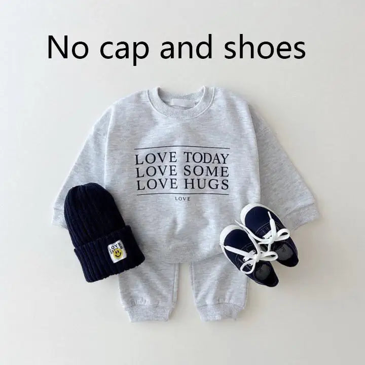 Inkwarm Set – Baby Letter Sweatshirt & Pants