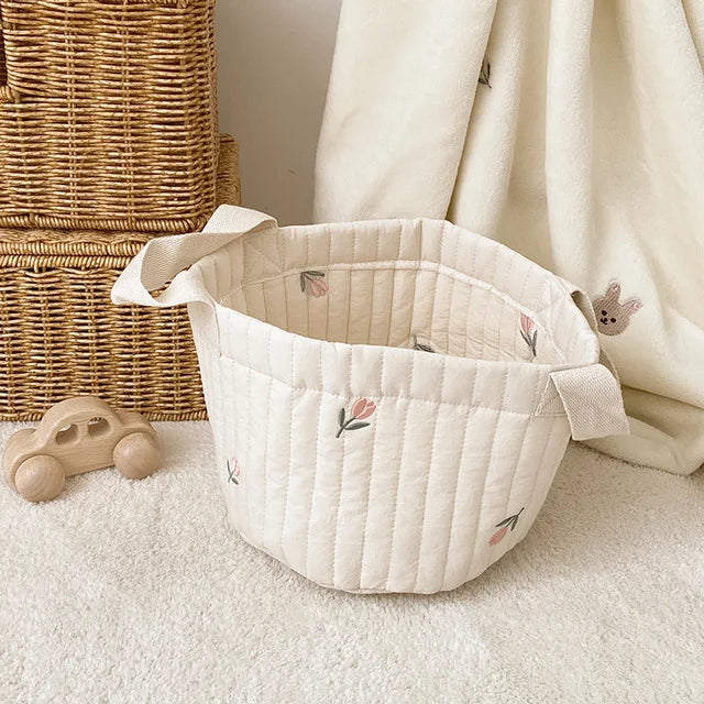 CubbieCart – Bear Embroidered Diaper Caddy & Maternity Organizer