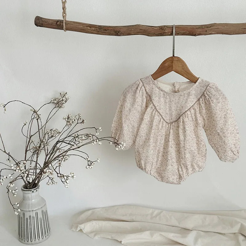 PetalWhim Romper – Sweet Floral Long Sleeve Bodysuit