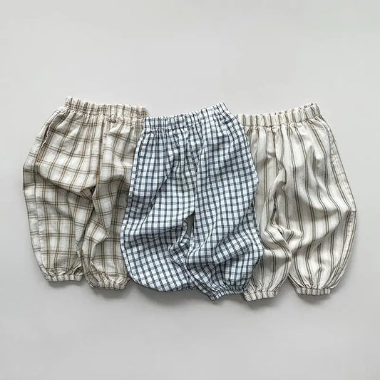 PlaidGuard Trousers – Soft Cotton Mosquito-Repellent Pants