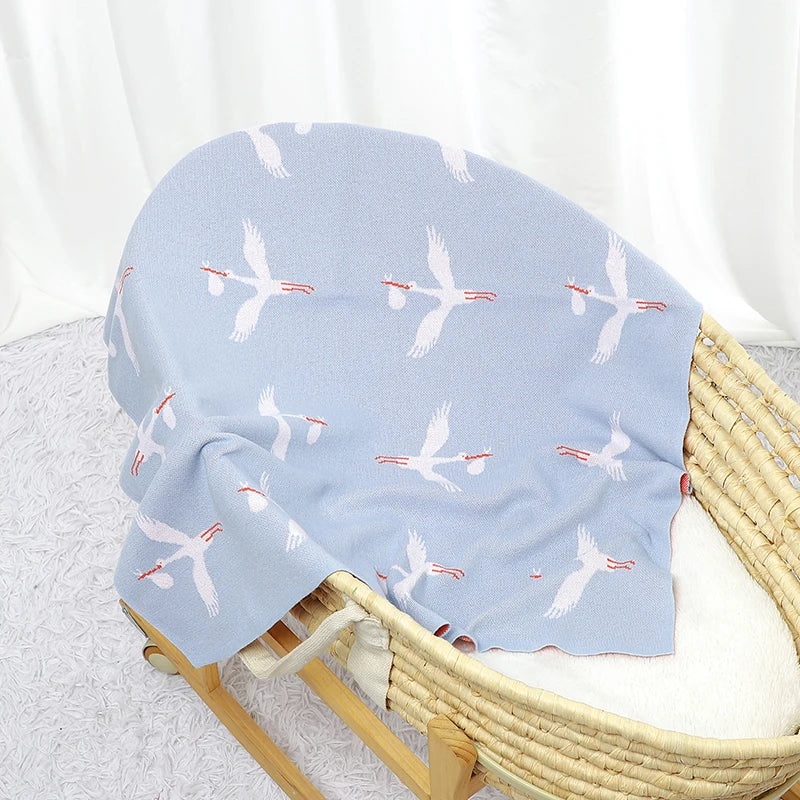 GooseHug Knit Baby Blanket – Soft Swaddle