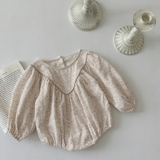 PetalWhim Romper – Sweet Floral Long Sleeve Bodysuit