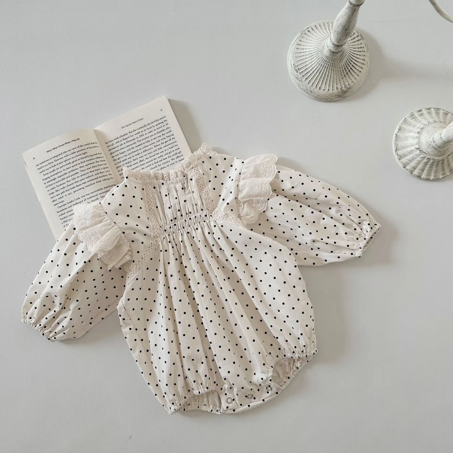 Ruffbelle Romper – Lace Ruffle Baby Bodysuit