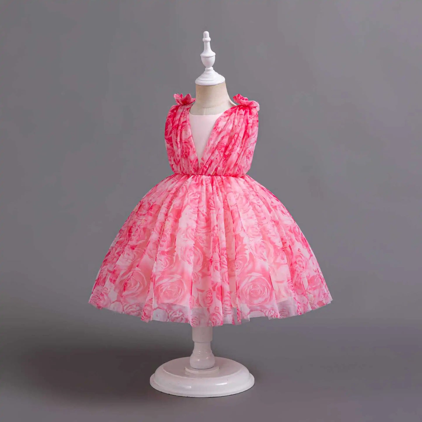 RoseWhirl Dress – Chiffon Lace Princess Tutu