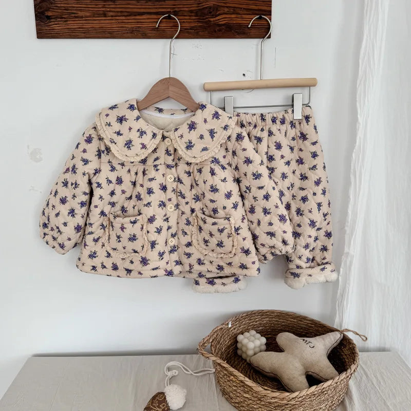 Floryn– Warm Floral Pajamas for Girls