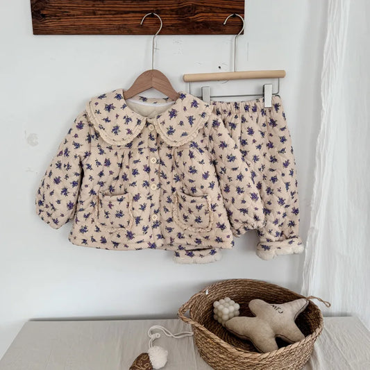 Floryn– Warm Floral Pajamas for Girls