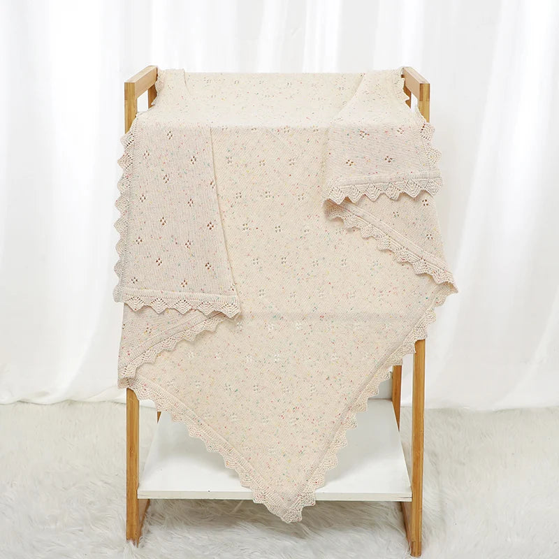 PokoDot Quilt – Cozy Newborn Knit Bedding for Stroller & Crib