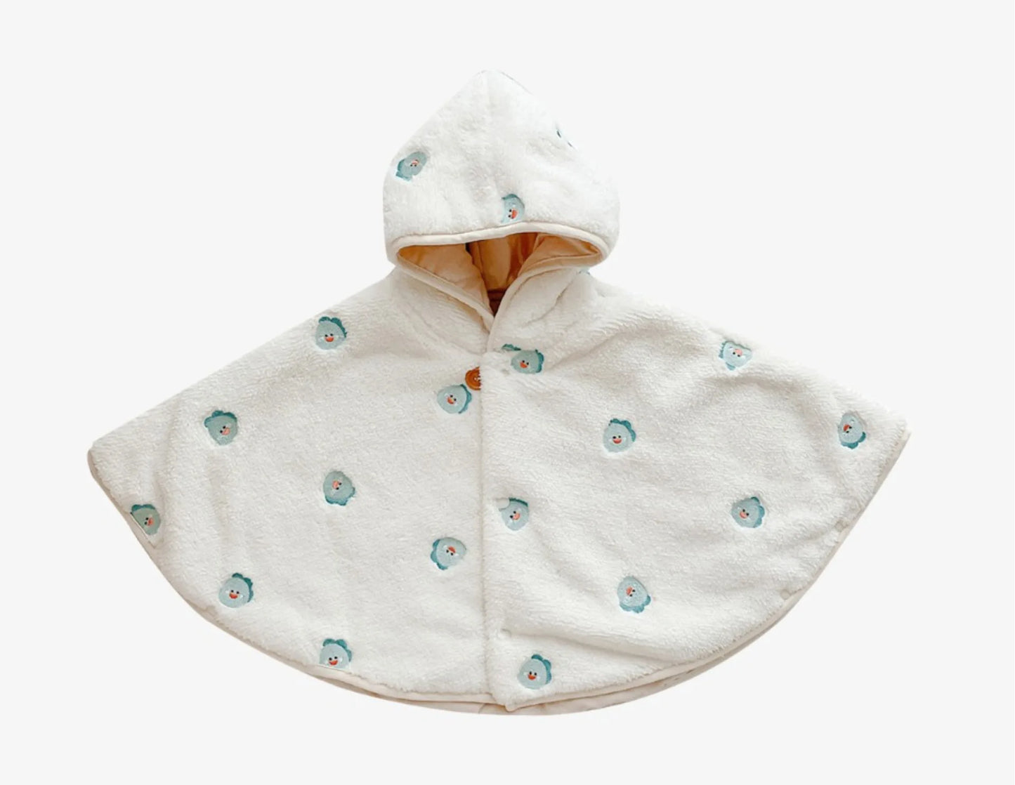 SnuggleBloom Coat – Soft Fleece Bear Embroidery Jacket for Baby Girls