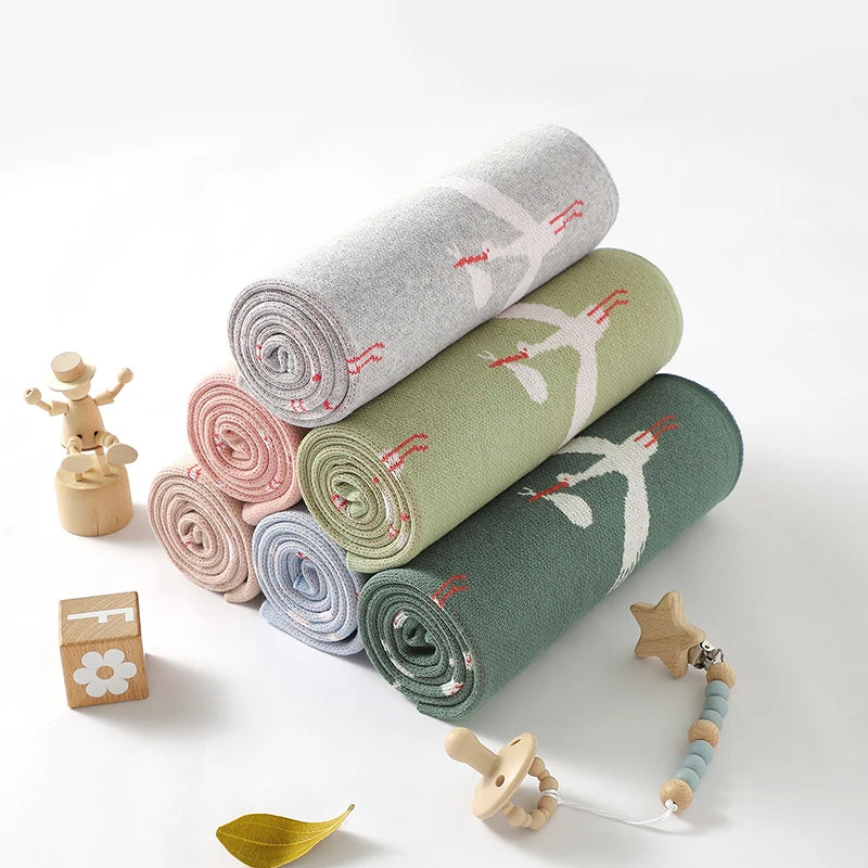 GooseHug Knit Baby Blanket – Soft Swaddle