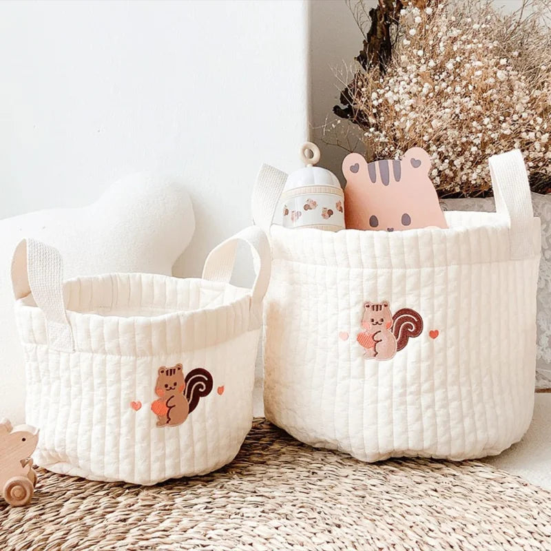 CubbieCart – Bear Embroidered Diaper Caddy & Maternity Organizer