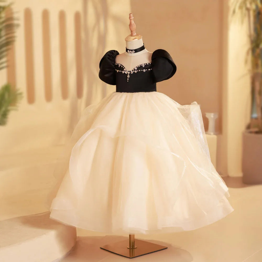 PetalCrown – Fluffy 3D Flower Princess Gown for Weddings