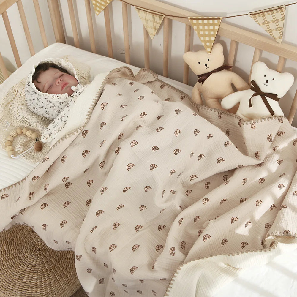 SnuggleLayers – 4-Layer Muslin Baby Blanket