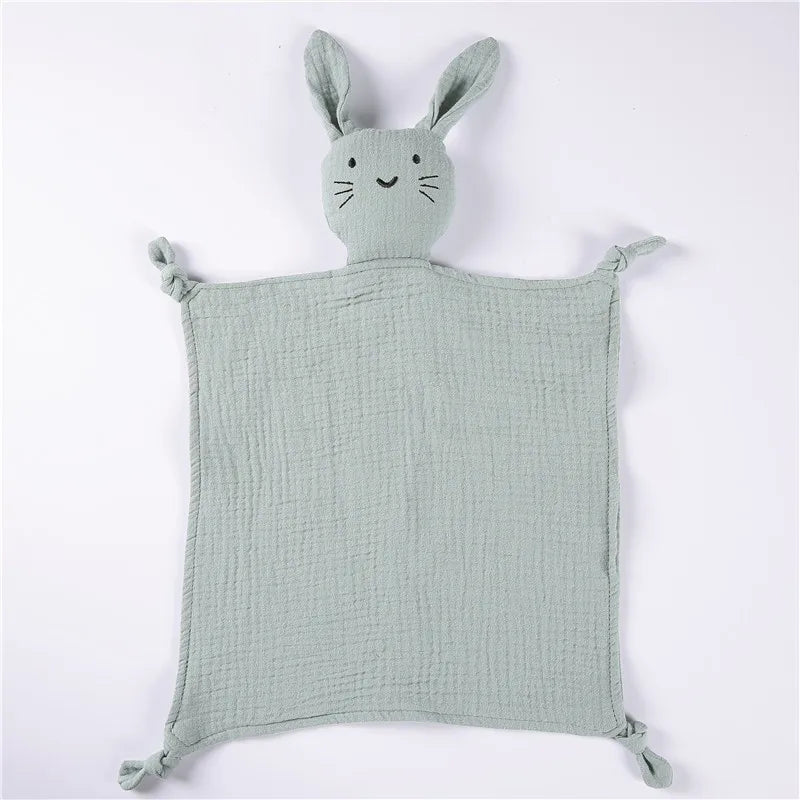 CuddleCot – Organic Bunny Muslin Lovey for Newborns