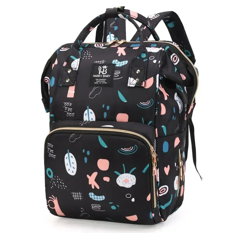 MomPrint Pack – Stylish Multi-Function Diaper Backpack