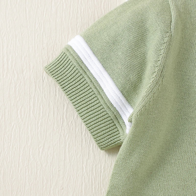 BreezyCotton Baby Set – Knitted Tops & Pants, Soft & Comfy