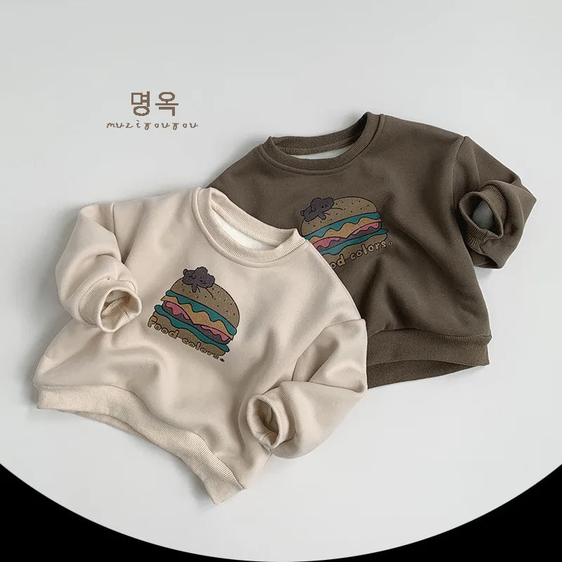 SnugPix Kids Cartoon Fleece Hoodie – Warm Cotton Outerwear