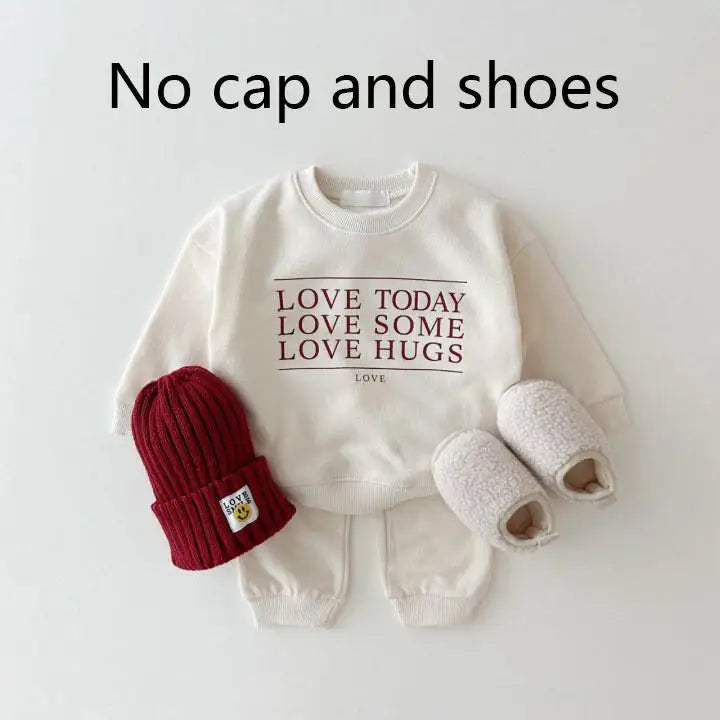Inkwarm Set – Baby Letter Sweatshirt & Pants