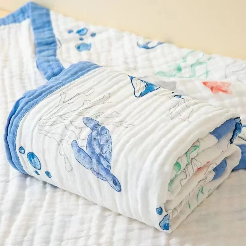 CloudWeave – 6-Layer Cotton Swaddle Blanket