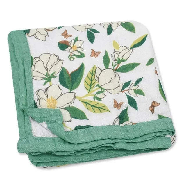 2 Layer Bamboo Cotton Baby Blanket Baby Towel baby blankets newborn