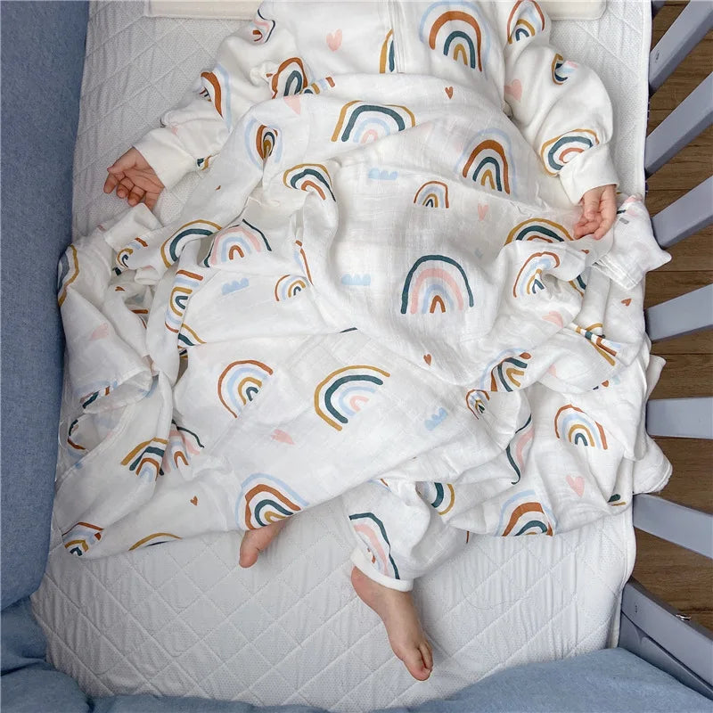 BambooNest Swaddle – Soft Muslin Baby Blanket