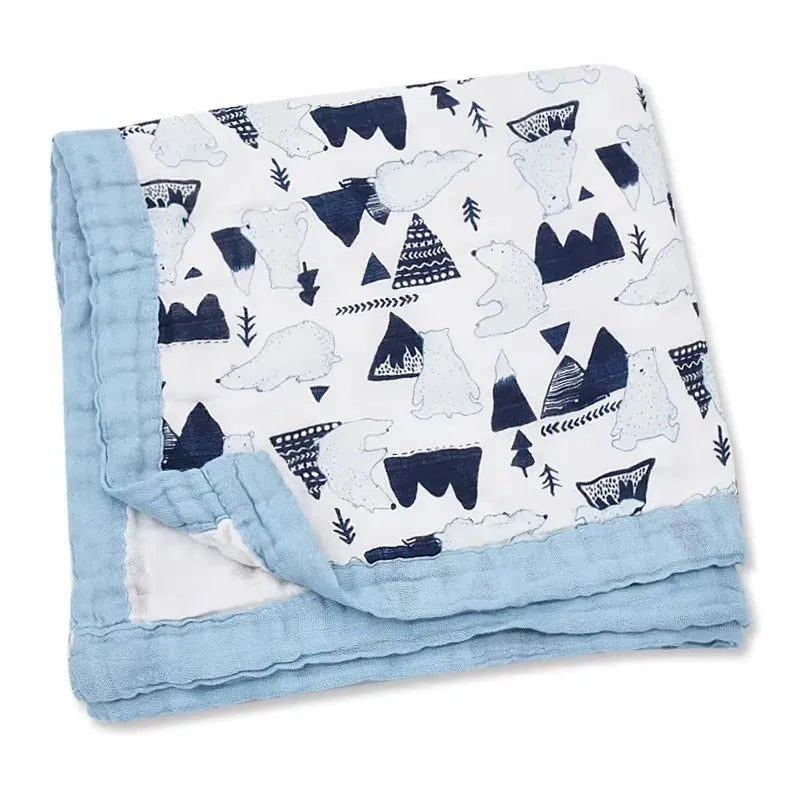 2 Layer Bamboo Cotton Baby Blanket Baby Towel baby blankets newborn