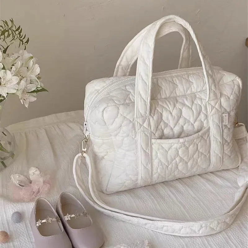 Cotton Quilted Baby Diaper Bag Lage Travel Maternity Pack Women Messenger Multi Functional Handbags