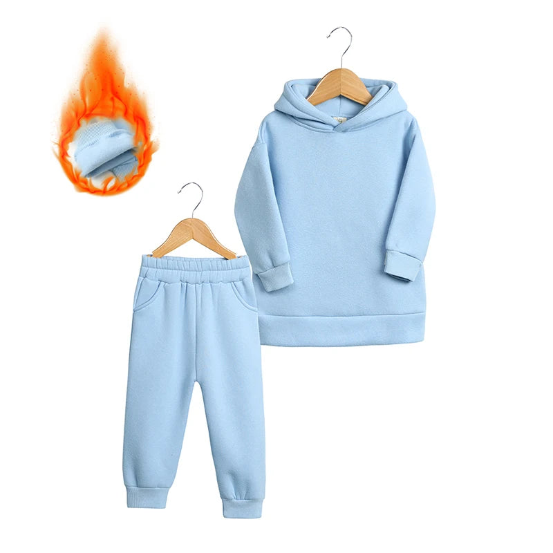 CozyNest Fleece Hoodie Set – Warm Winter Tracksuit