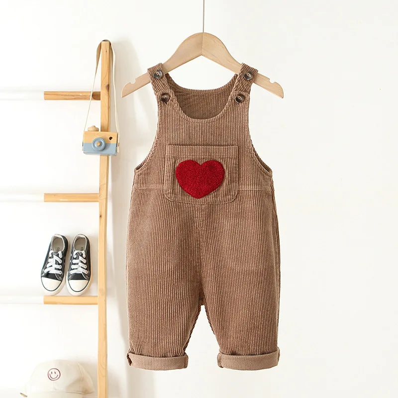 Lovure Cordy Overalls – Soft Retro Baby Jumpsuit