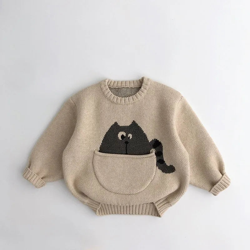 PandaPop Pullover – Cozy Cartoon Knit for Kids