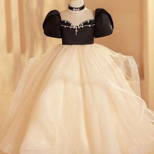 PetalCrown – Fluffy 3D Flower Princess Gown for Weddings