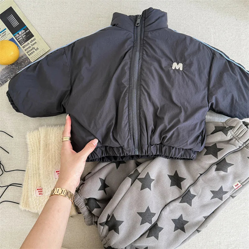 SnuggleMark Embroidered Puffer Jacket