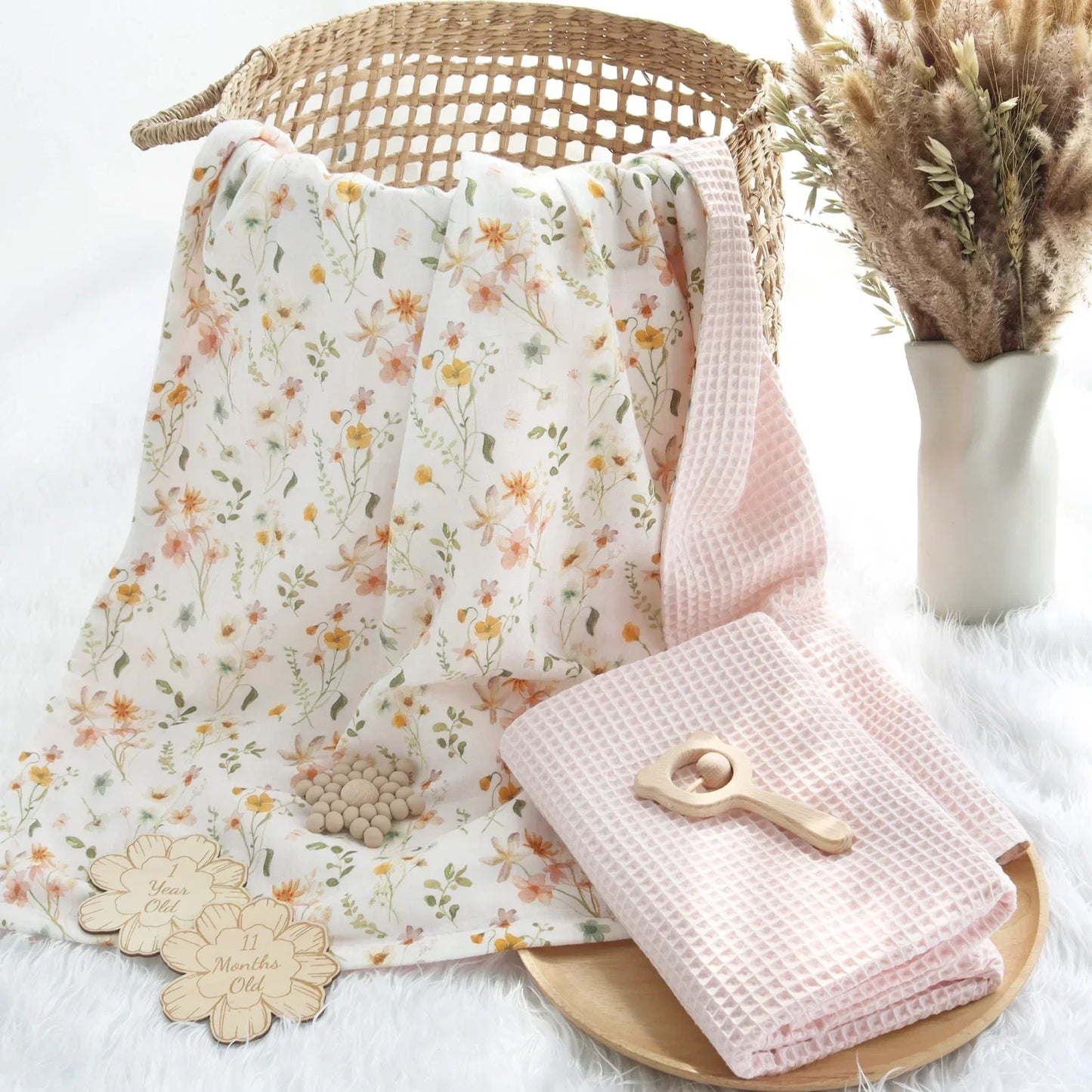 WaffleHug Swaddle – Bamboo Cotton Baby Blanket