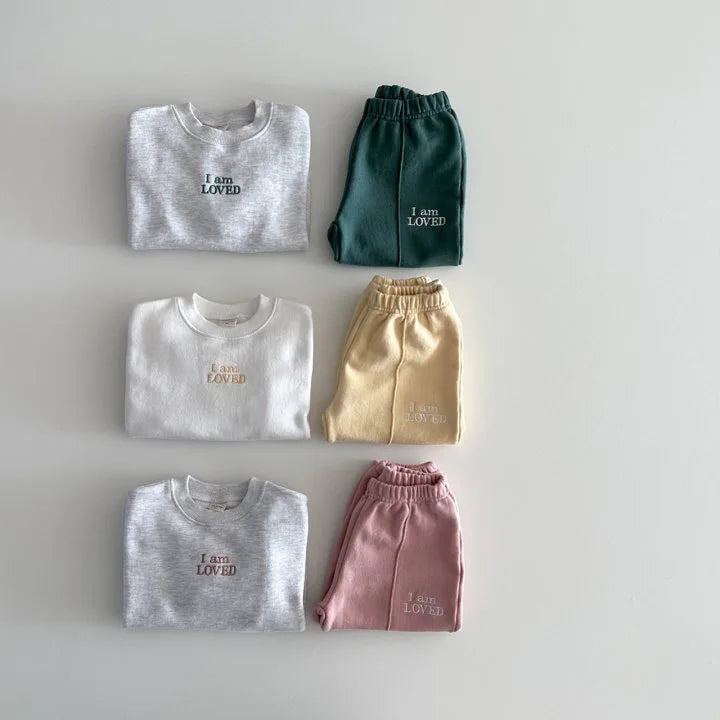 EmbroLuxe Baby Cotton Sweatshirt & Pants Set