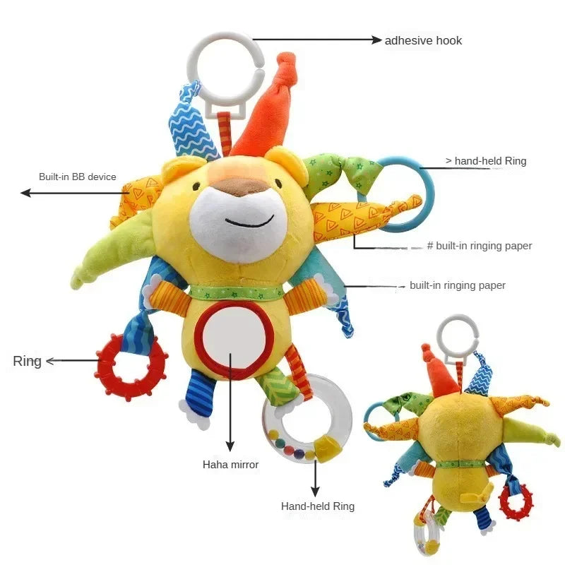 TummyToys – Animal Plush Rattle Set for Babies