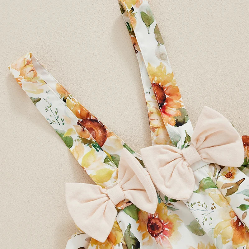 RosyNest  Set – Baby Girl Ruffle Romper & Floral Bottoms