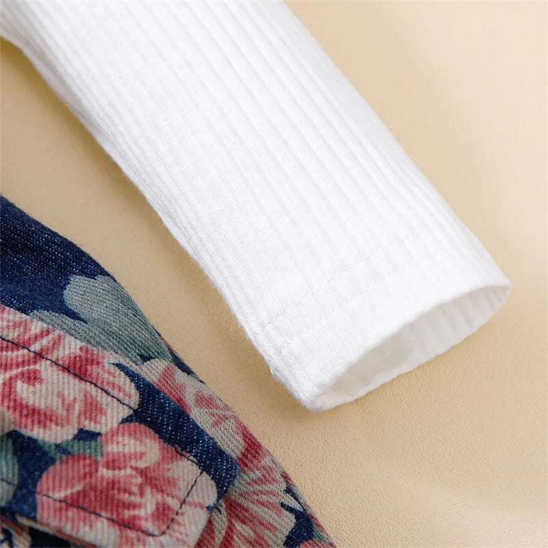 BlossiBelle Set – Ruffle Romper & Floral Skirt Combo