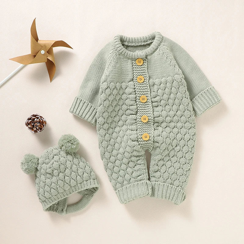 WoolieHug Ensemble – Infant Knitwear Outfit with Shoes & Gloves