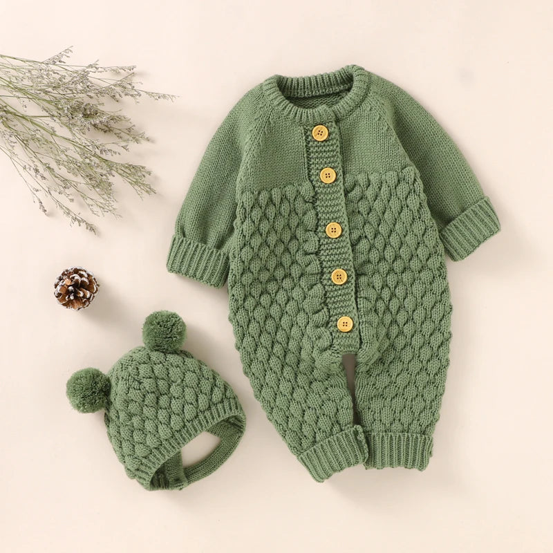 WoolieHug Ensemble – Infant Knitwear Outfit with Shoes & Gloves