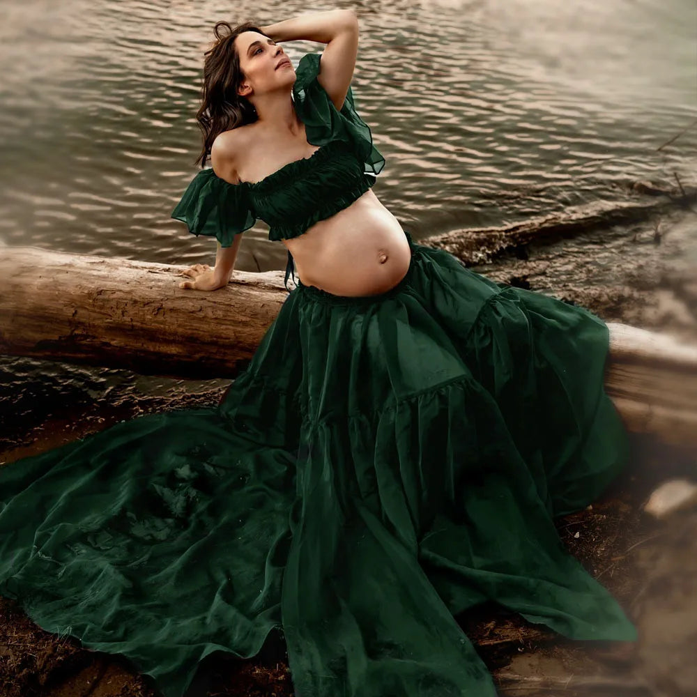 Sereva Gown – Strapless Chiffon Maternity Dress