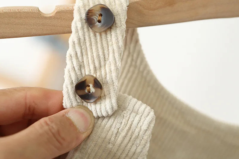 Lovure Cordy Overalls – Soft Retro Baby Jumpsuit