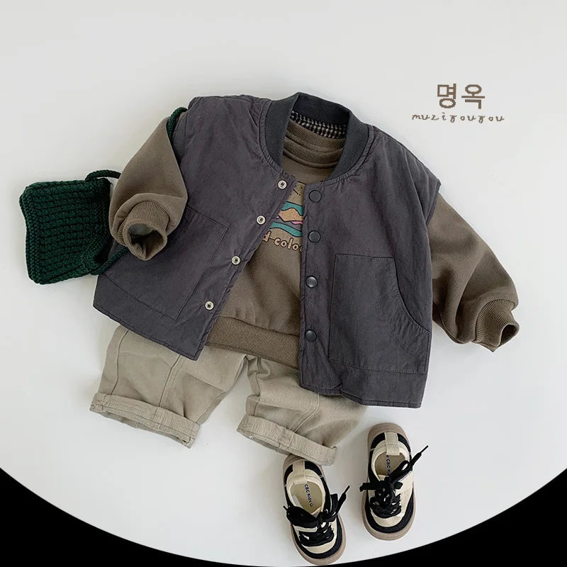 SnugPix Kids Cartoon Fleece Hoodie – Warm Cotton Outerwear