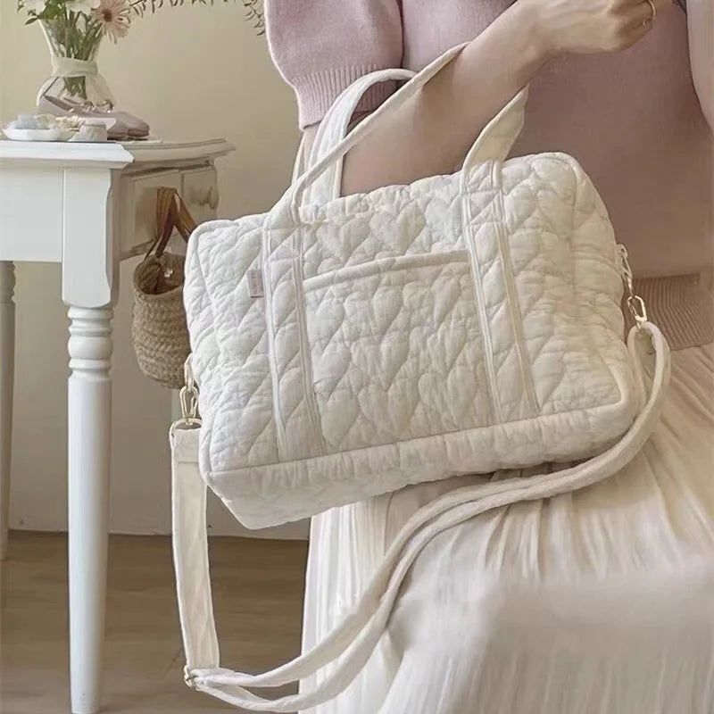 Cotton Quilted Baby Diaper Bag Lage Travel Maternity Pack Women Messenger Multi Functional Handbags