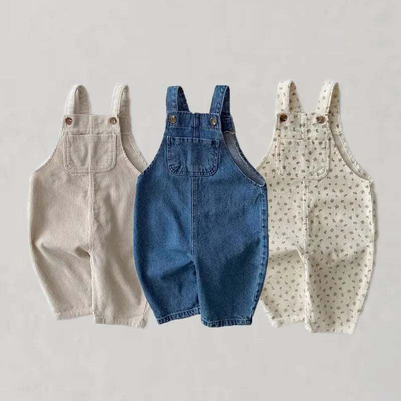 TinyDune Overalls – Soft Denim Baby Pants