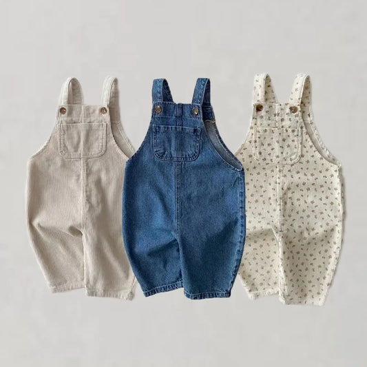 TinyDune Overalls – Soft Denim Baby Pants