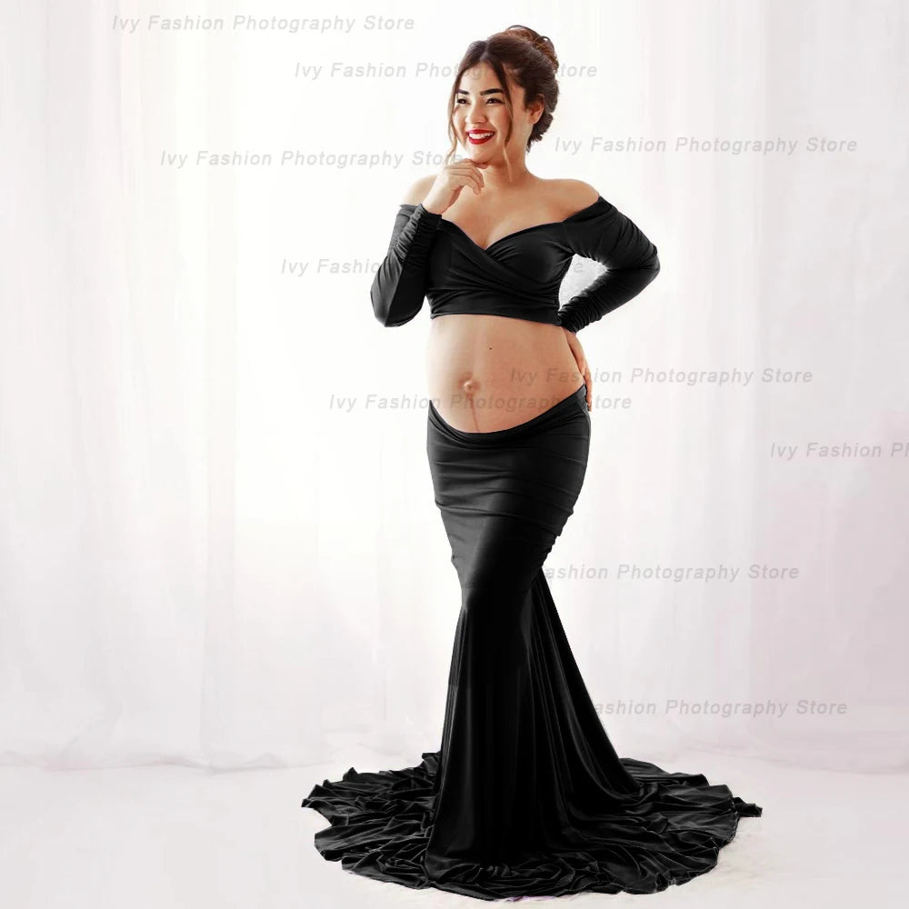 VelviNest – 2-Piece Stretch Maternity Skirt Set